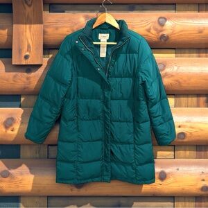 Vintage L.L. Bean RARE Down Duvet Long Forrest Teal Puffer Parka Jacket